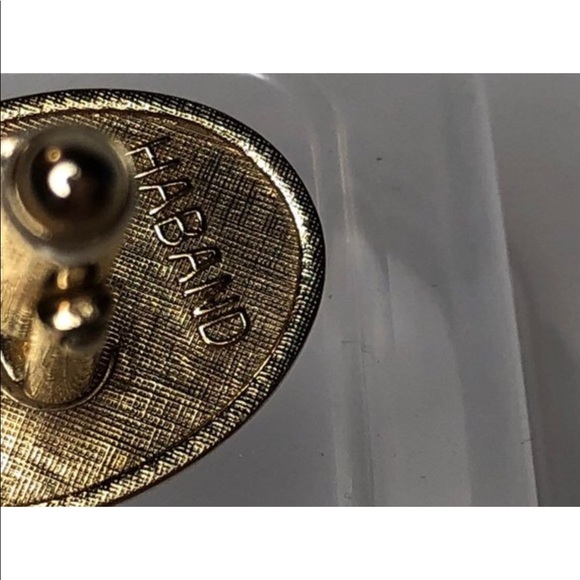 Anson Men's 40th HabandGoldToneRed StoneCuff Links - Picture 7 of 8